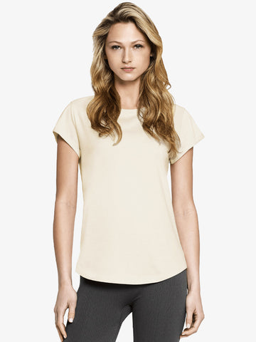 Yoga Studio Women's Organic Cotton Rolled Sleeve T-Shirt Top